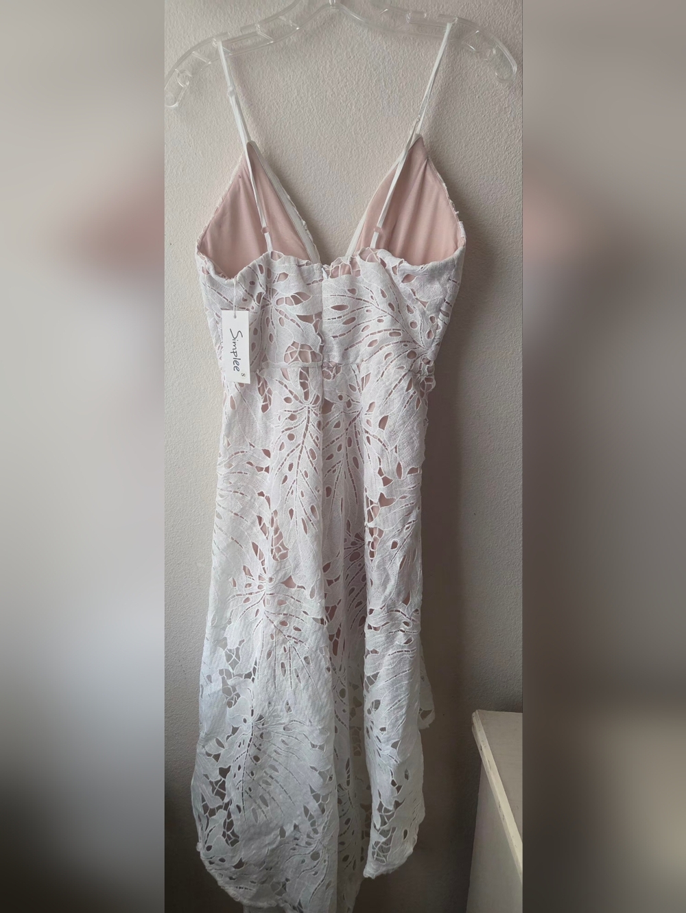 Simplee Apparel White Lace High-Low Sundress - Picture 8 of 8